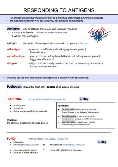 Cover page of Biology u4 notes **RAW 47**