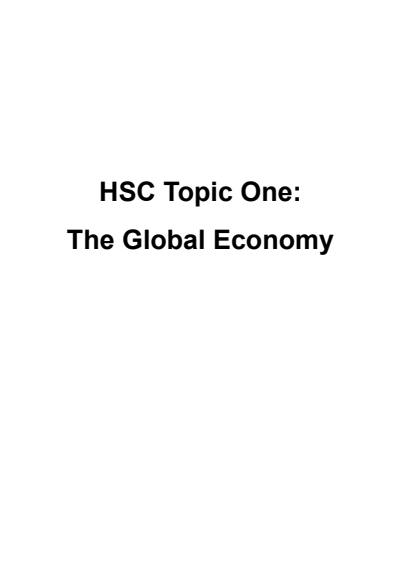 Cover page of Complete Economics HSC Notes