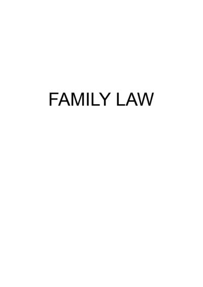 Cover page of Complete 'Family Law' Legal Studies HSC Notes