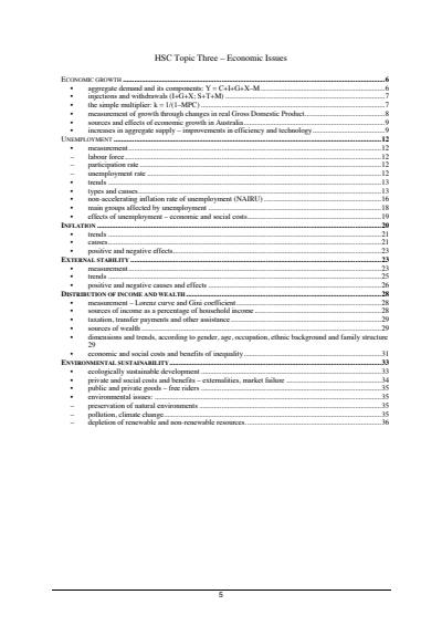 Cover page of (#1 STATE RANK, 99.95 ATAR) HSC ECONOMICS TOPIC 3 COMPREHENSIVE SYLLABUS NOTES
