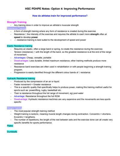 Cover page of Option 4: Improving Performance