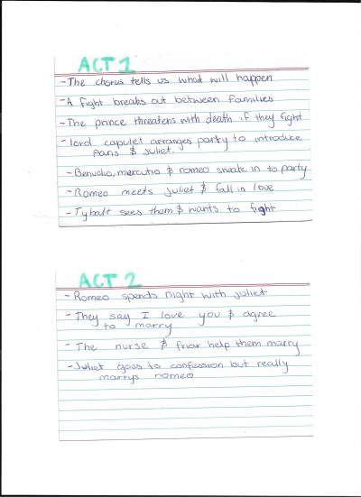 Cover page of Romeo and Juliet Detailed Notes