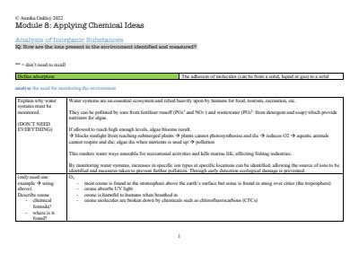 Cover page of 99.75 ATAR!! | HSC CHEMISTRY MODULE 8 NOTES | BAND 6 | HYPER-DETAILED NOTES!!! |