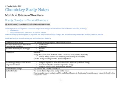 Cover page of 99.75 ATAR!! | YEAR 11 CHEMISTRY MODULE 4 NOTES | BAND 6 | HYPER-DETAILED NOTES!!! |
