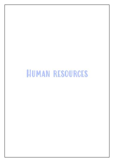 Cover page of Business Human Resources notes - written by 95.80 ATAR student