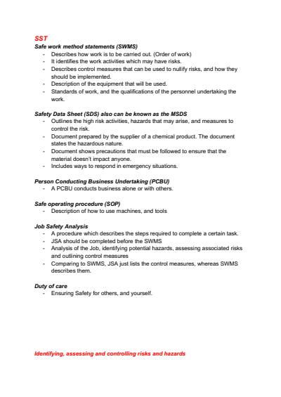 Cover page of Construction Vet overall notes