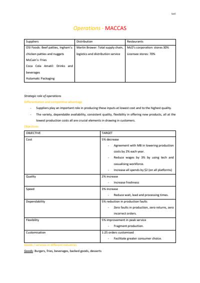 Cover page of HSC Business Studies CASE STUDY