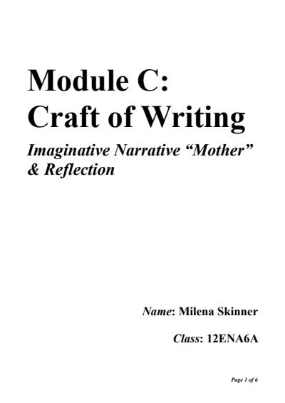 Cover page of [Full Marks] Craft of Writing Imaginative &amp; Reflection