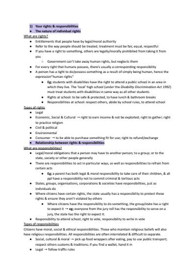 Cover page of Part 2: The Individual & The Law - Extensive Year 11 Legal Studies Syllabus Notes