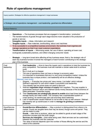 Cover page of Operations, Marketing, Human Resources, Finance HSC NOTES ALL SYLLABUS POINTS
