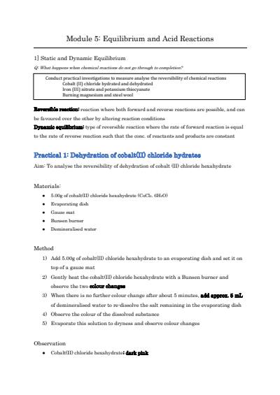 Cover page of BAND 6 HSC Chemistry Module 5 Notes (HSC 96, External 95)
