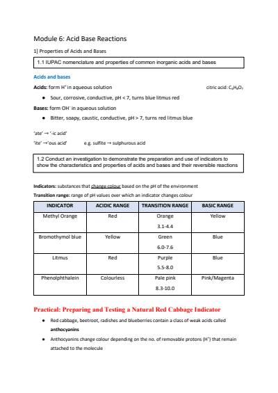 Cover page of BAND 6 HSC Chemistry Module 6 Notes (HSC MARK 96)