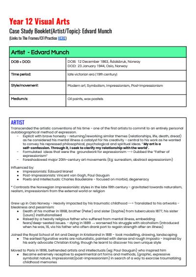 Cover page of Edvard Munch Case Study