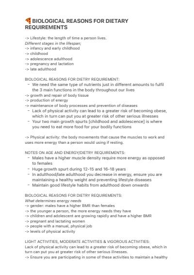 Cover page of FOOD TECHNOLOGY YEAR 12 [UNIT 3 AREA OF STUDY (AOS) 1 &amp;amp; 2] NOTES