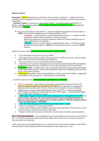 Cover page of 96% HSC EXAM MARK // 20/20 D.V ESSAY SCAFFOLD