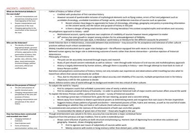 Cover page of 99.30 ATAR / HSC History Extension Section 1 Notes