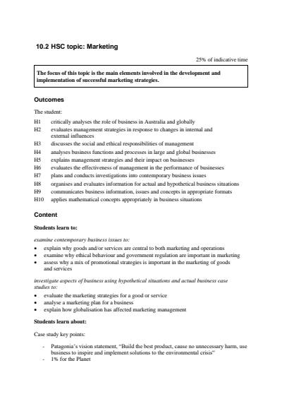 Cover page of BUSINESS STUDIES MARKETING NOTES