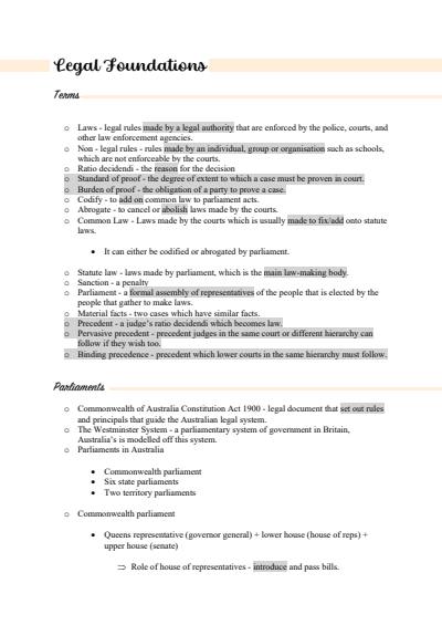Cover page of Unit 1 Area of Study 1 - Received 92%