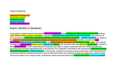 Cover page of Extensive Worlds of Upheaval notes