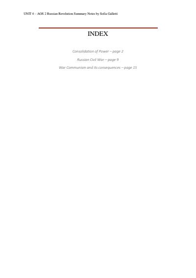 Cover page of RUSSIAN REV UNIT 4 AOS 2 NOTES