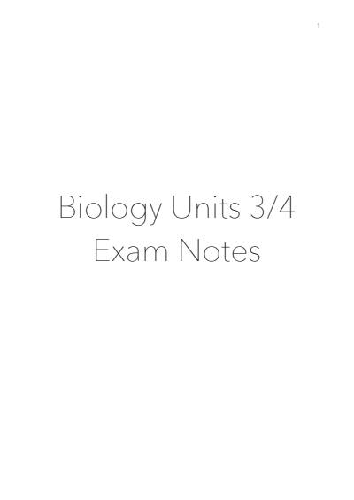 Cover page of VCE Raw 46 (99.85 ATAR) Biology Exam Notes