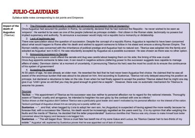 Cover page of Historical Periods - The Julio-Claudians