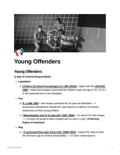 Cover page of BAND 6 - YOUNG OFFENDERS ESSAY PLAN