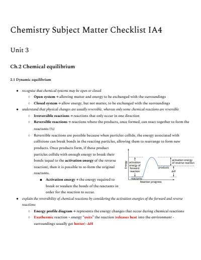 Cover page of QCE Chemistry Unit 3 & 4 Complete Notes