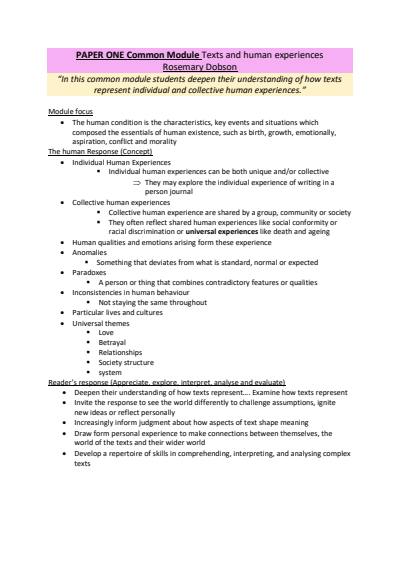 Cover page of Module Advanced English Study Notes - Band 5
