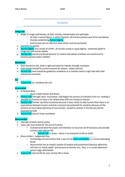 Cover page of QCE SOR Unit 4 Notes