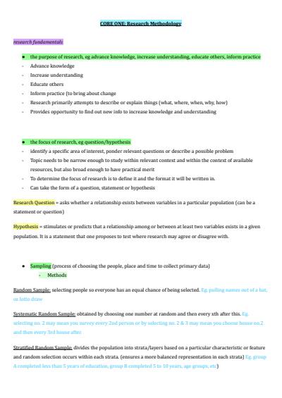 Cover page of Community and Family Studies Full Course Notes (4 units) 