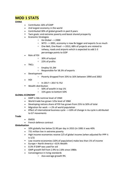 Cover page of Economic Statistics for ALL modules