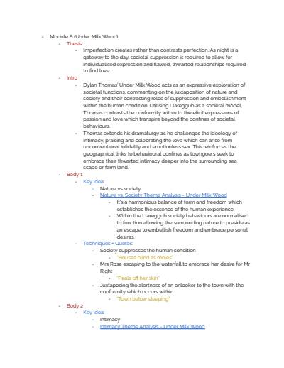 Cover page of Eng Adv - Module B / Paper 2 Essay Structure 20/20