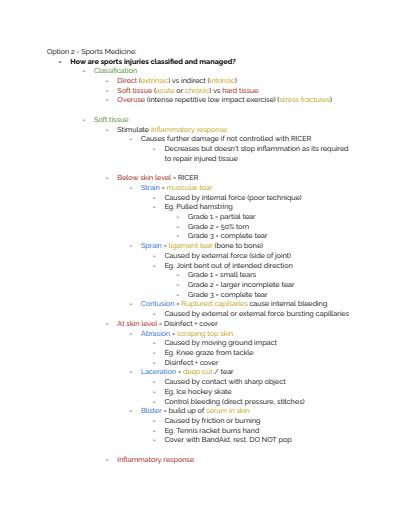 Cover page of PDH - Sports Medicine syllabus notarised