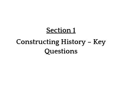 Cover page of Section 1 - History Extension - Constructing History - 49/50 HSC Mark