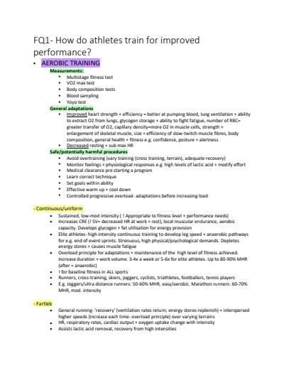 Cover page of BAND 6/97 ATAR - 18 pages of IMPROVING PERFORMANCE NOTES :)