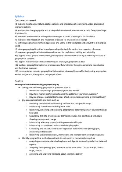Cover page of BAND 6 GEOGRAPHY NOTES: People and Economic Activity
