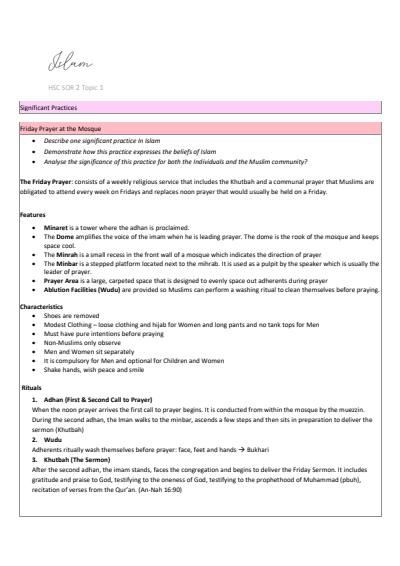 Cover page of SOR 2 Full Course HSC Study Notes