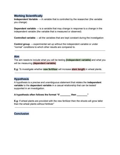 Cover page of Working Scientifically Skills (RELIABILITY, VALIDITY, ACCURACY)