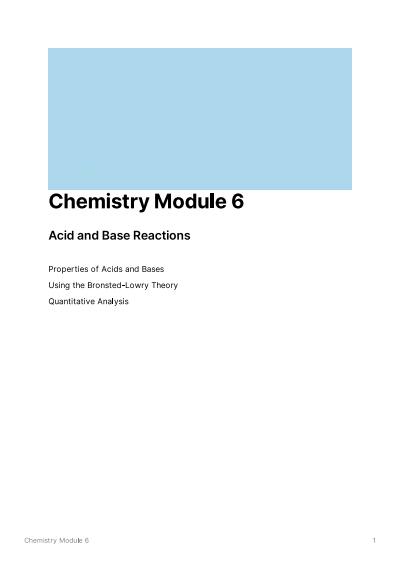 Cover page of Module 6 Notes