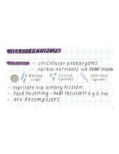Cover page of SACE Y11 BIOLOGY Topic 2- Infectious Diseases Full Subject Flashcards