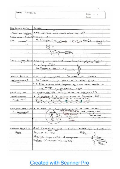 Cover page of Biology Unit 4 Notes