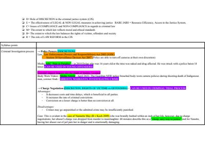 Cover page of Crime 15 Marker Prep - High Band 6 Student