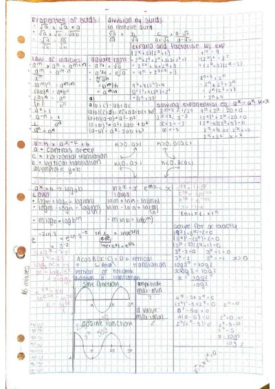 Cover page of 12 Stage 2 Mathematical Methods Function
