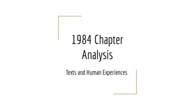 Cover page of HSC English Advanced 1984 Chapter Analysis
