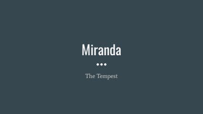 Cover page of HSC English Advanced Mod A Hagseed Miranda Character Anaylsis