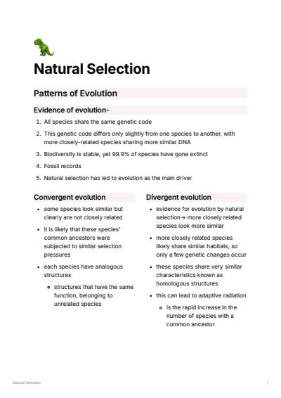 Cover page of Natural Selection
