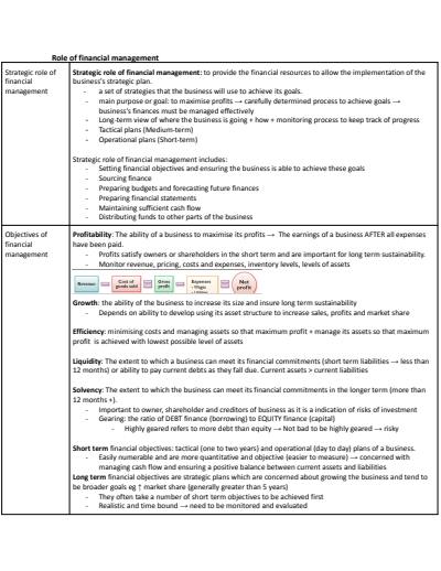Cover page of Detailed HSC Business Studies Notes - Entire Finance Syllabus