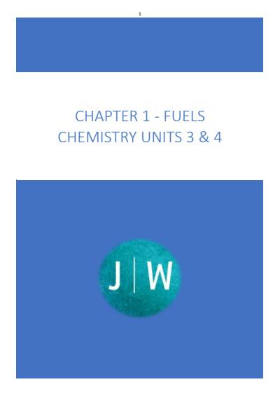 Cover page of Complete A+ VCE Chemistry 3/4 Notes