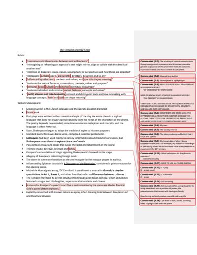 Cover page of HSC ENGLISH ADVANCED MODULE A THE TEMPEST AND HAGSEED STATE RANKING NOTES (8TH IN NSW, 98% IN HSC EXAM)
